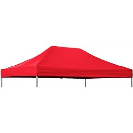 Unbranded Pop-Up Canopy Replacement TARP 10x15 (TOP ONLY 10'x15') - Red