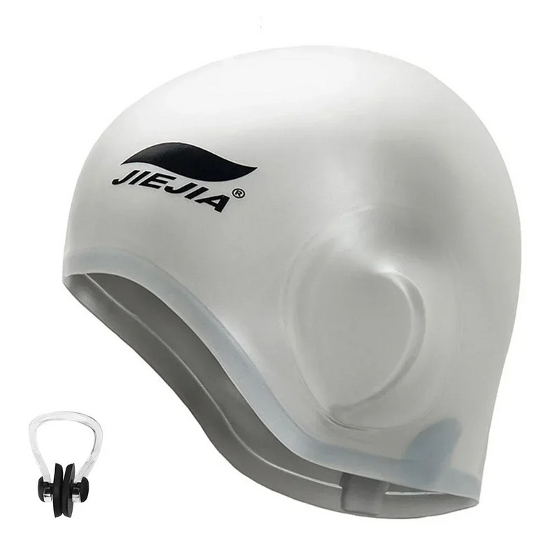 Silicone Swim Cap with Ear Protection for Swimming – Comfortable