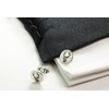 Vinani Design Cufflinks Deer Symbol Round Blackened Shiny 925 Sterling