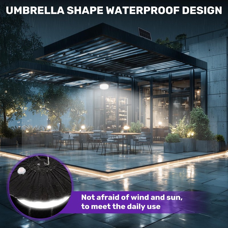 VOPHICHO Solar Shed Light Outdoor Indoor, Upgrade 244 LED 360°