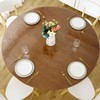 Clear Round Vinyl Fitted Tablecloth 48inch Waterproof Elastic Edge Plastic