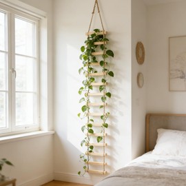 MAZUBOHOY Wooden Plant Support Trellis for Climbing Plants, 6ft Large Tall Plant Ladder Home Decor for Indoor Outdoor Pothos, Vines, Lvy, Monstera