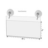 Marketing Holders 8.5”W x 4"H Sign Holder with 2 Suction