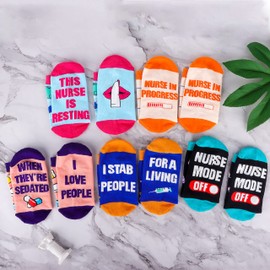 Belloxis Nurse Gifts for Women, Funny Nurse Socks Fun Novelty Socks