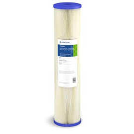 Pentair Pentek ECP20-20BB Big Blue Sediment Water Filter, 20-Inch, Whole House Heavy Duty Pleated Cellulose Polyester Replacement Cartridge, 20" x 4.5", Blue End-Cap, 20