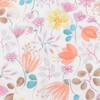 CraftsFabrics 7Pcs/lot White Floral Fat Quarters 100% Cotton Twill Printed