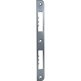 VASALAT Strike Plate R10 Straight Rounded on One Side 210 x 20 x 3 mm Matt Nickel-Plated Steel