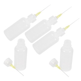 TEHAUX 5 Pcs Precision Tip Applicator Bottles Lightweight Plastic Glue Dispenser with Needle Tips for Pottery Clay Art Quilling Acrylic Painting DIY Craft