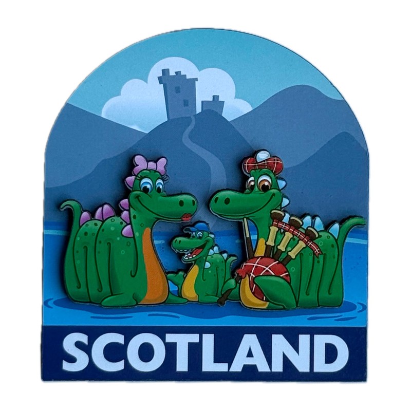 LILAJ Scotland Fridge Magnet Set Scottish Souvenirs Featuring Edinburgh Castle,