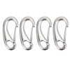 4pcs 100mm Heavy Duty Snap Rope Hook Stainless Steel Spring