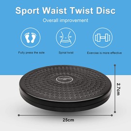 Sport Waist Twist Disc, Balance Board with Non-Slip Safety Platform, Aerobic Exercise Disc Exerciser Rotating Board, Fitness Waist Exercise Equipment
