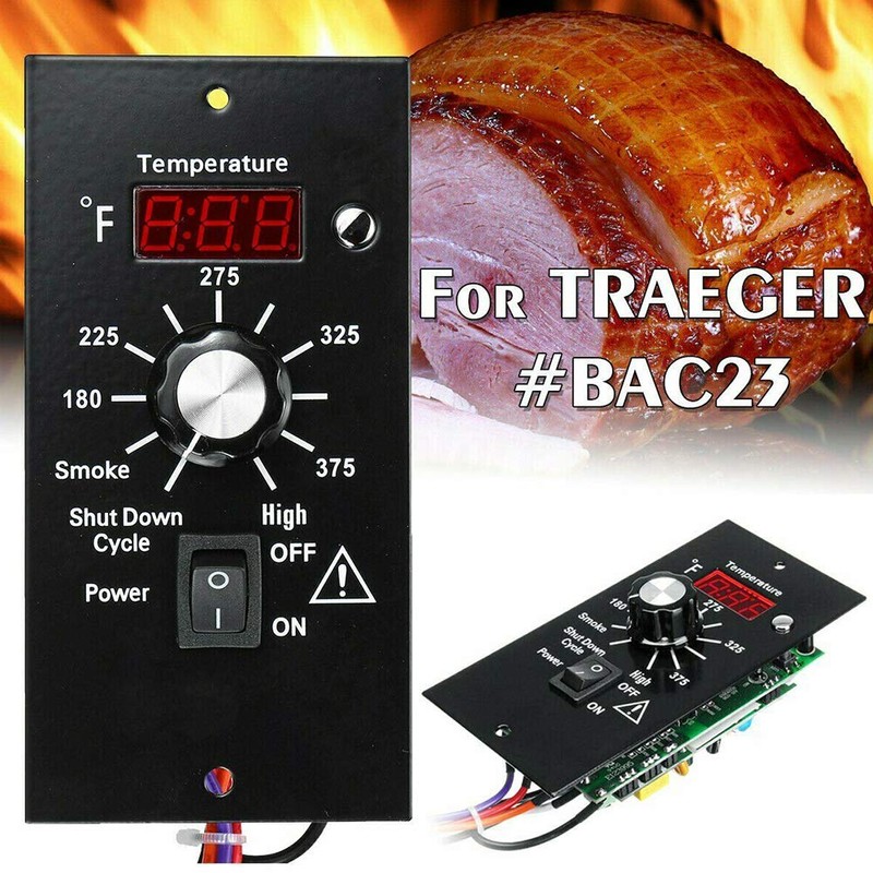 Digital Thermostat Controller, LED Display Temperature Control Panel Barbecue Grill