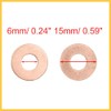 REPAIROCK 40pcs 6mm Inner Dia Copper Washers Flat Sealing Gaskets