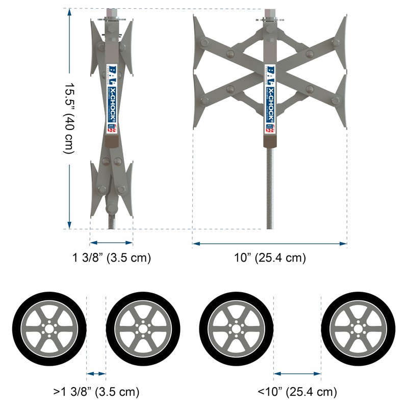 X-Chock Wheel Stabilizer - Pair - One Handle - 28012