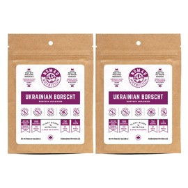Nomad Nutrition Ukrainian Borscht | Instant Freeze Dried Backpacking & Camping Food | Plant-Based, Non-GMO Hiking Meals with High-Energy, Vegan, Gluten-Free | 56g - 2 Pack