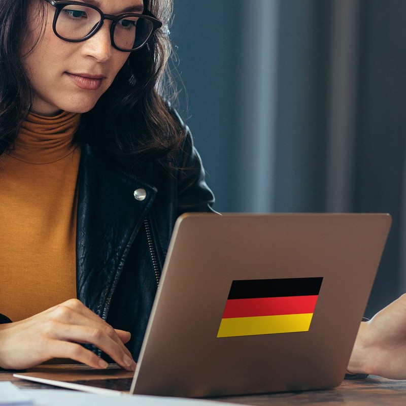 3x5 German Flag Sticker 3-Pack Made with Durable Waterproof Material