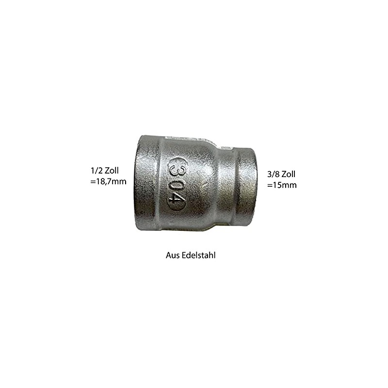 Sleeve Reducing Thread Stainless Steel Internal Thread 1/2 Inch to