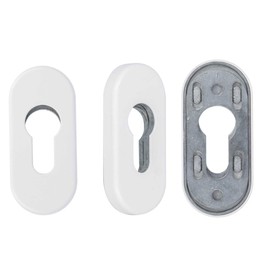 Premium Cylinder Protective Rosettes Rosettes Locking Cylinder Colour: Grey RAL 7016, Shape: Oval