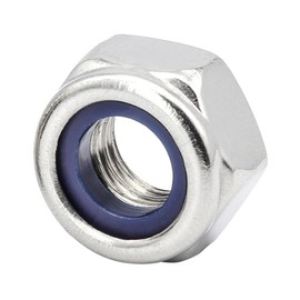 M24 Stainless Steel Lock Nuts,24mm Self Nylock Locking Nuts with Nylon Inserts (Pack of 1)
