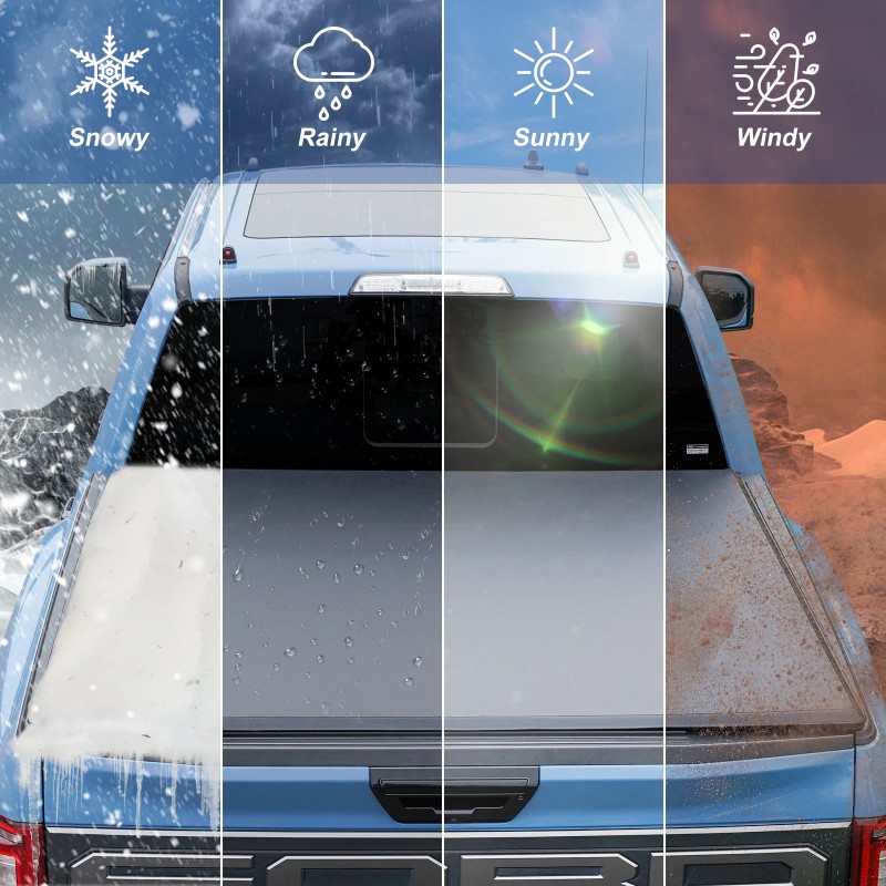 BOKFold Soft Roll-Up Bed Cover Tonneau Cover for 2004-2014 Ford