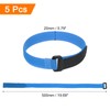 MECCANIXITY 5Pcs Reusable Battery Tie Down Straps,0.8x20" Blue Nylon Multipurpose