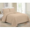 MK Collection Embossed Modern Quilt Oversized Coverlet Bedspread Set Solid