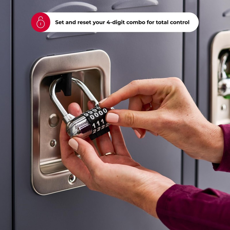 Master Lock Set Your Own Combination Padlock, Gym Locker Locks