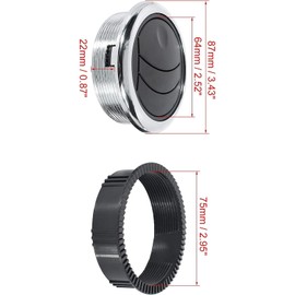 Boxonly Air Conditioning Vent Deflector Outlet Louvered for RV Bus and Yacht Universal Knob Style Air Conditioning Deflector Outlet Vent Round Louvered Dash Vent Exhaust Grille 2pcs