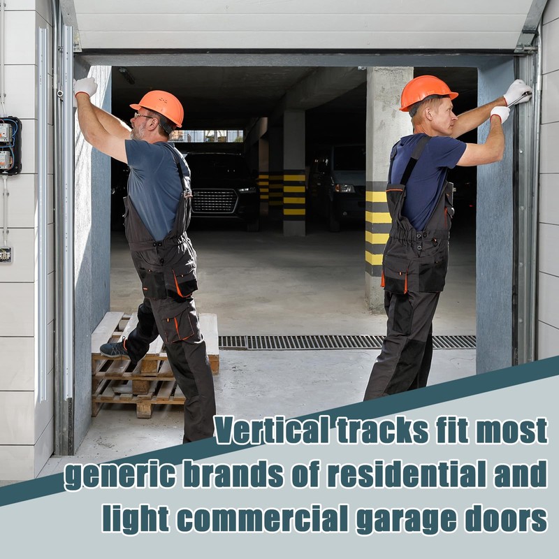 Gisafai 2 Pcs Garage Door Vertical Track Replacement Garage Door