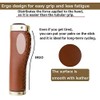GORIX Bike Cowhide Leather Grip Ergo Antique Handlebar Lock on