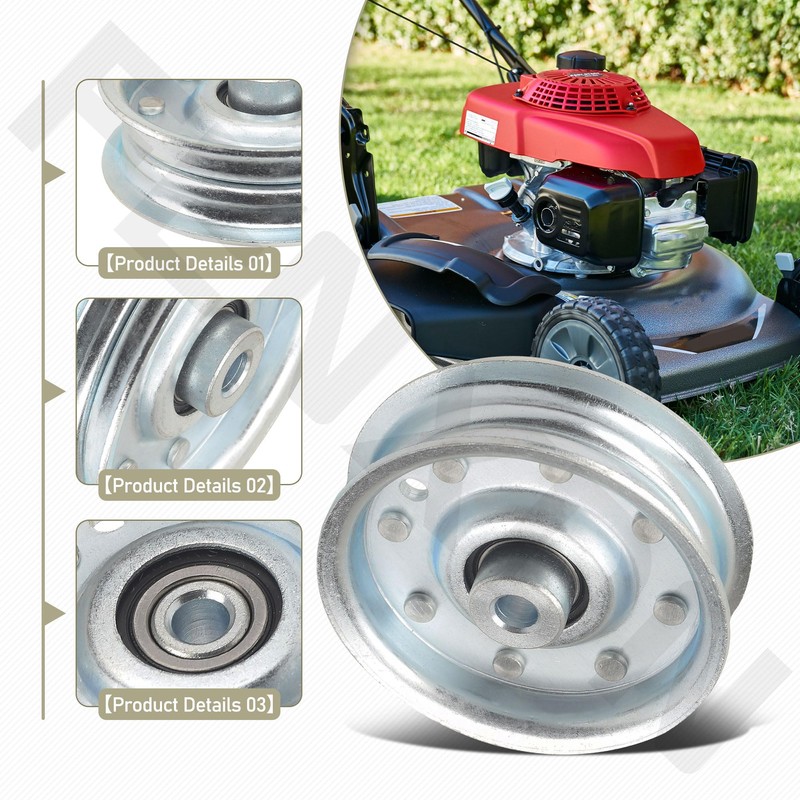 FENXDN Idler Pulley B527 (OD-3.25", ID-3/8) for Sw-isher Lawn Mower