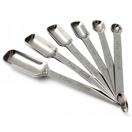 Penta Angel 6 Pcs Set Stainless Steel Measuring Spoon (Square spoon)
