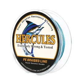 Hercules Super Cast 100 m - 2000 m Yards Braided Fishing Line 10 lb - 300 lb Test for Saltwater Freshwater PE Braid Fish Wire Superline 8 Strands