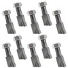 10 PACK 2-7/8"Lx3/4"W Stump Grinder Teeth with 5/8" Nuts Carbide