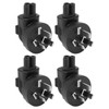 4pcs 3 Pin Plug to IEC 320 C5 Power Adapter