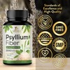Psyllium Husk Powder Capsules 2000mg, Natural Daily Soluble & Insoluble