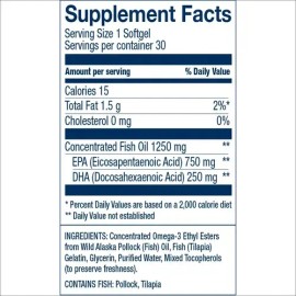 Omega 3 Wiley's Finest Wild Alaskan Fish Oil Peak EPA en Cápsulas