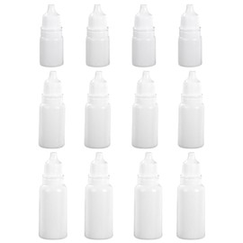 SCJJZ Pack of 12 Dropper Bottles 5 ml 10 ml 15 ml Squeeze Bottles Flexible Liquid Bottles Mini Maggi Bottle Dropper Bottles Container with Lid Empty Squeezable Bottles
