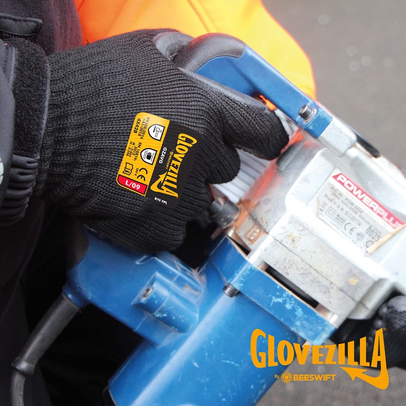 GLOVEZILLA ANTI-VIBRATION GLOVE BLACK XL