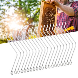 Beehive Connectors, 20PCS Stainless Steel Beehive Connector Bend Wire Holder for Fastener Beekeeping Supplies, Bee Hives and Supplies Starter Kit, Easy to Use, Beehive Connector Wooden Beehive Tools