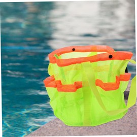 KOMBIUDA Beach Bag Tote Mesh Beach Tote Bags Toiletry Storage for Women Large Cap Travel Cosmetic Bag