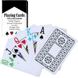 TRILLION GAMING PLAYING CARD 4 COLOR Playing Cards (PIANO BLACK)