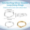 SUNNYCLUE 1 Box 20Pcs 925 Sterling Silver Jump Ring Double