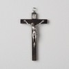 Small Black Wood Crucifix, 4"