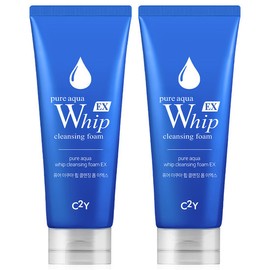 C2Y Pure Aqua Whip Cleansing Foam 225ml Large Size (2 Packs) / C2Y 퓨어 아쿠아휩 클렌징폼 225ml 대용량 2개