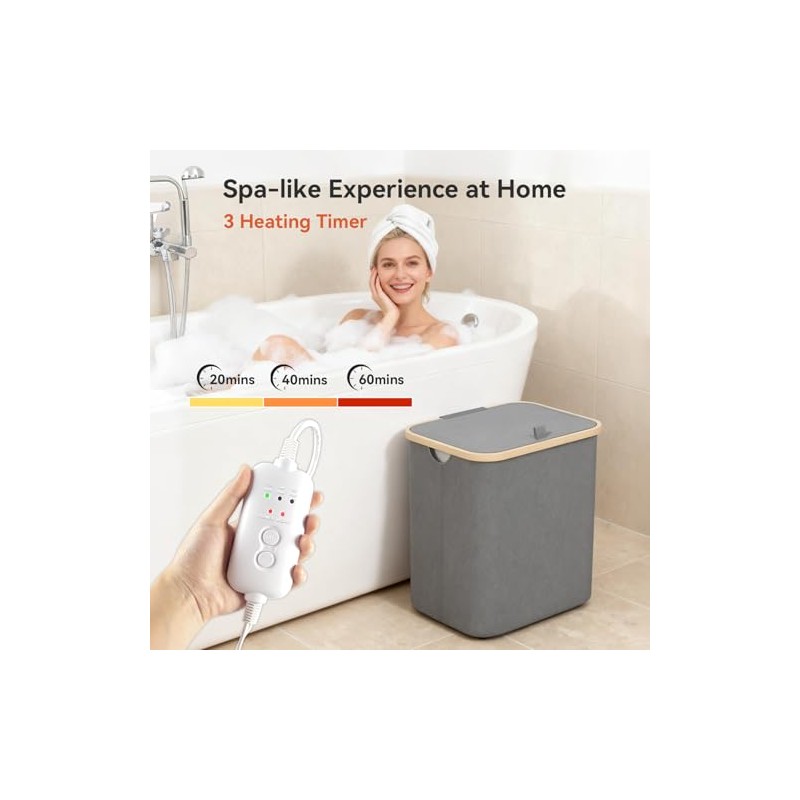 Towel Warmer & Laundry Basket 2-in-1, Foldable Towel Warmer for