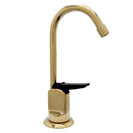 Westbrass D203-NL-01 6" Touch-Flo Style Pure Cold Water Dispenser Faucet, 1 Pack, Polished Brass