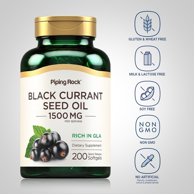 Piping Rock Black Currant Seed Oil Softgels | 1500mg |