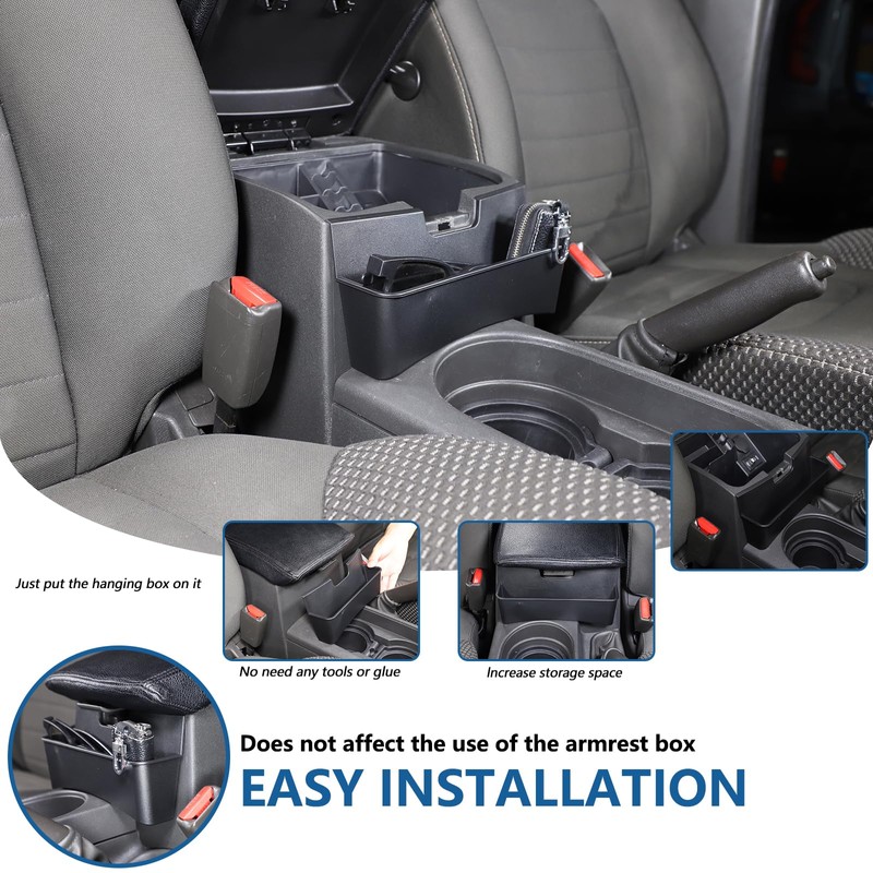 Bekantogy Center Console Storage Box Organizer Tray for Nissan Frontier