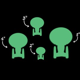 Trek Inspired USS Enterprise D Style 3 Silhouette Space Voyager Glow in The Dark Sticker Decal for Phone Tablet Laptop Car Truck Window | 4" Sticker | Green
